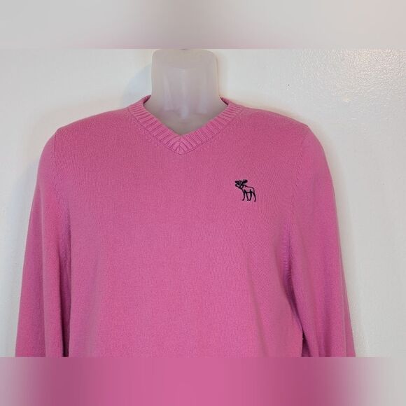 Abercrombie & Fitch Preppy Y2K 90s Academia Country Club Cashmere Wool Sweater L - Picture 3 of 9